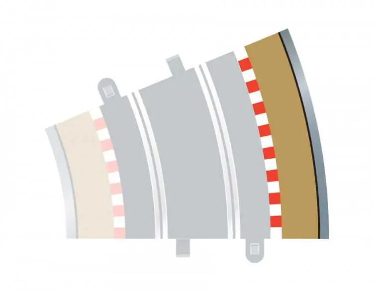 Rozšíření trati Scalextric C8224 - Radius 3 Outer Border/Barrier 22.5 st. Novinka