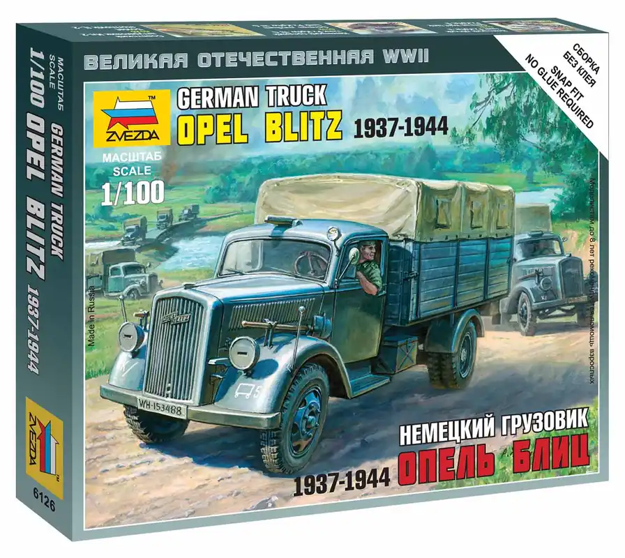 Zvezda - 6126 - German 3t Truck 1 100 Rychlé Dodání