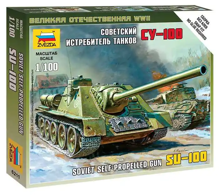 Expresní Doručení Zvezda - 6211 - Self-propelled Gun SU-100 1 100