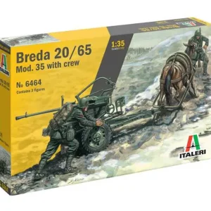 Akční Cena Italeri - 6464 - HORSE DRAWN BREDA 20/65 W/SERVANTS 1 35