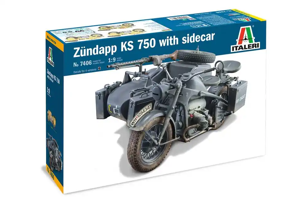 Italeri - 7406 - Zundapp KS 750 with sidecar 1 9 Přímo Od Výrobce