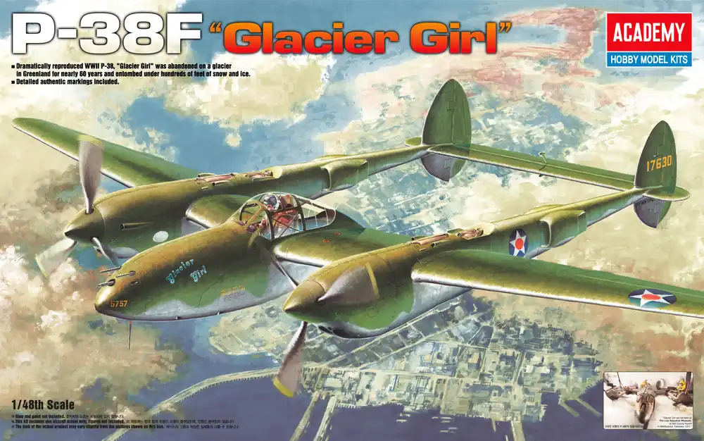 Academy - 12208 - P-38F LIGHTNING GLACIER GIRL 1 48 Sezónní Sleva