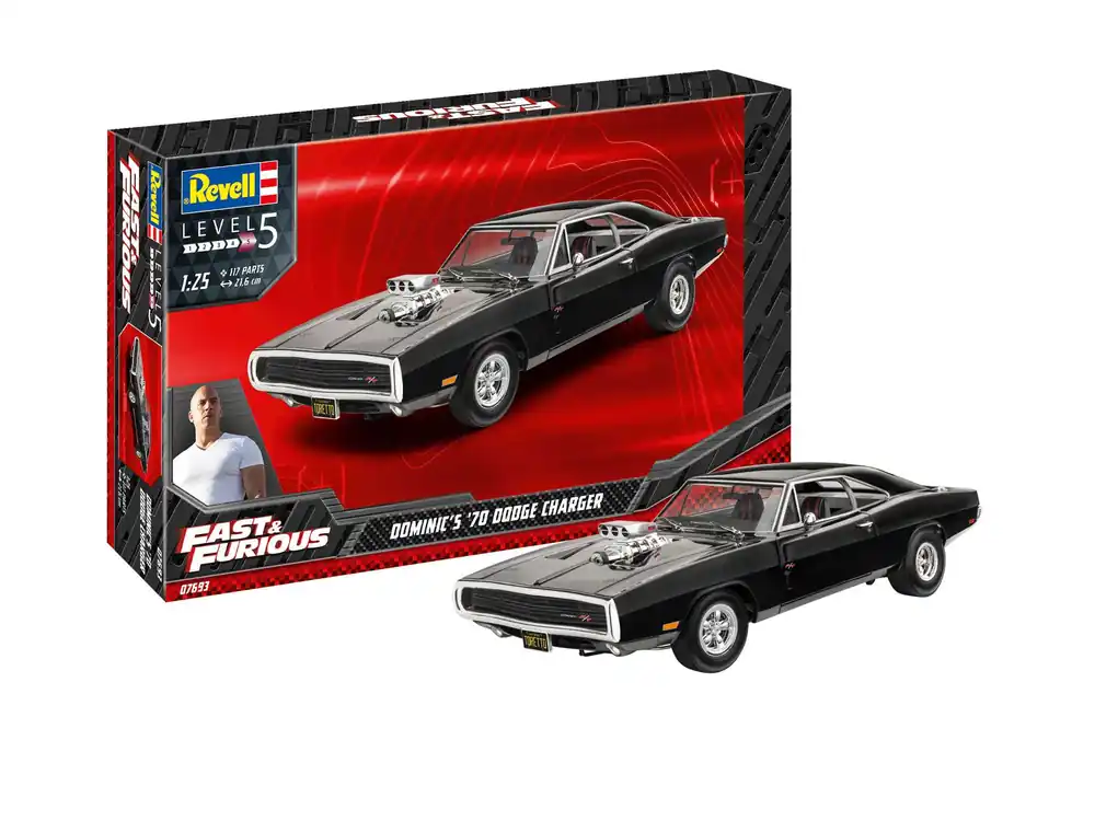 Nová Kolekce Revell - 07693 - Fast and Furious - Dominics 1970 Dodge Charger 1 25
