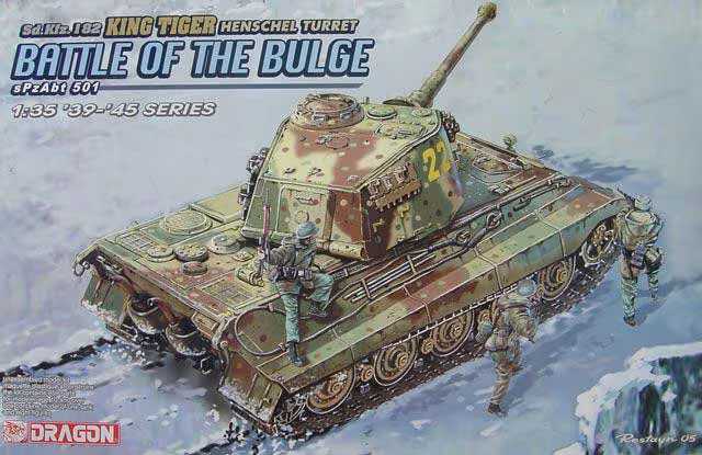 Dragon - 6254 - Sd.Kfz.182 KINGTIGER HENSCHEL TURRET, sPzAbt.501 (BATTLE OF THE BULGE) 1 35 Značkový