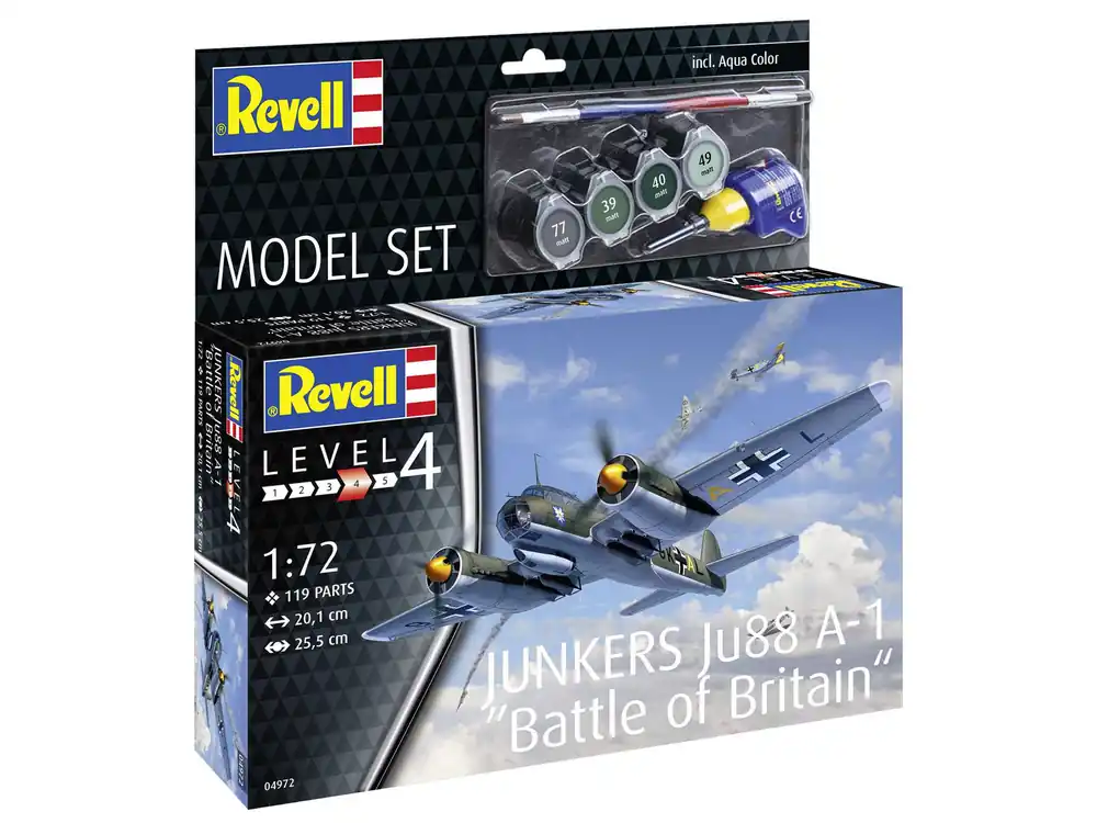 Revell - 64972 - Junkers Ju88 A-1 Battle of Britain 1 72 Nejprodávanější