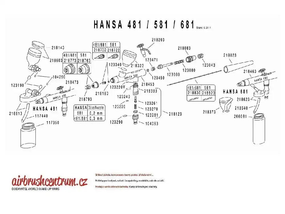 Finální Výprodej Hansa - 581 tělo pistole 218453