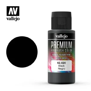 Vallejo - Premium Color 62020 Black 60 ml. Horká Nabídka