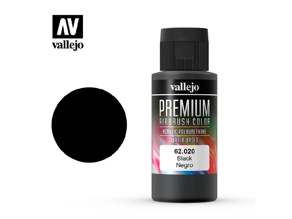Vallejo - Premium Color 62020 Black 60 ml. Horká Nabídka