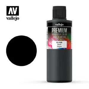 Autentický Vallejo - Premium Color 63020 Black 200 ml.