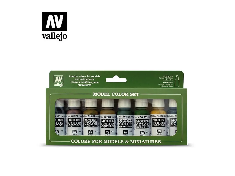 Jen Po Omezenou Doba Vallejo - Model Color Set 70108 Panzer Colors 8x17 ml.