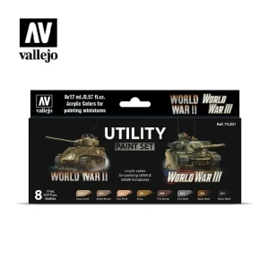 Levný Vallejo - Model Color Set 70201 Utility Paint Set WWII and WWIII 8x17 ml.