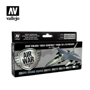 Cenová Bomba Vallejo - Model Air Set 71156 USAF Colors Grey Schemes 8x17 ml.