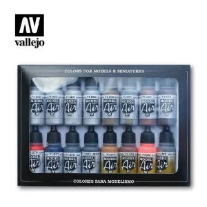 Akce Vallejo - Model Air Set 71181 Metallic Effects 16x17 ml.