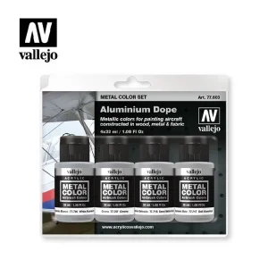 Vallejo - Metal Color Set 77603 Aluminium Dope 4x32ml Omezená Nabídka