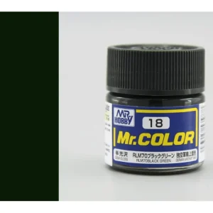 Gunze - Mr.Color - C018 - RLM70 Black Green - Černo zelená 10ml Akční Nabídka