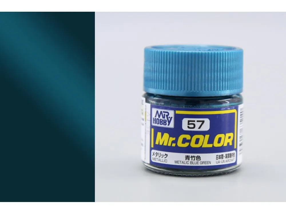Gunze - Mr.Color - C057 - Metallic Blue Green - Kovově modrozelená 10ml Novinka