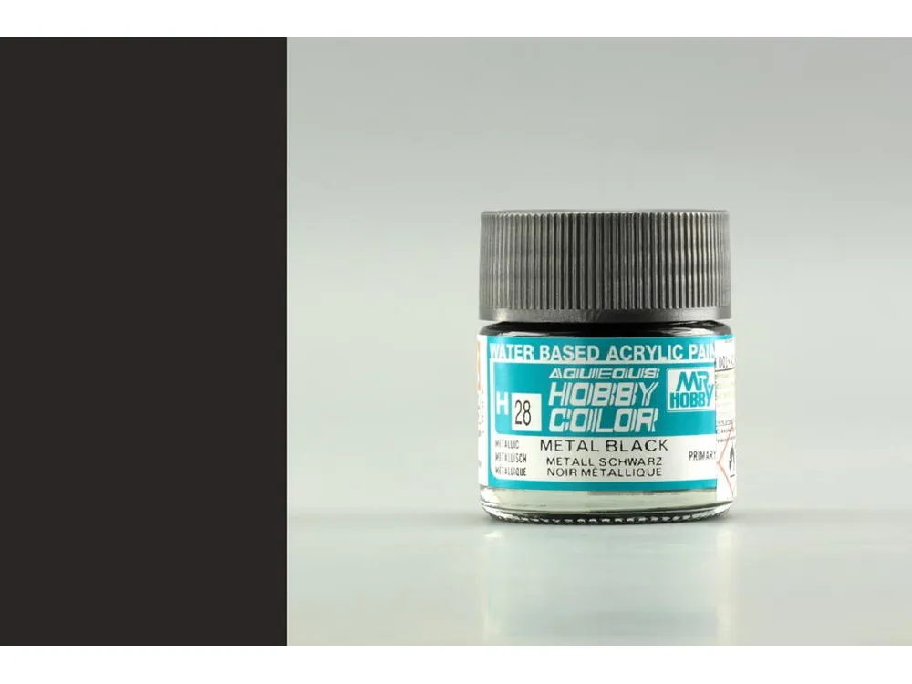 Gunze - Aqueous - H028 - Metal Black - Kovově černá 10ml Poslední Šance