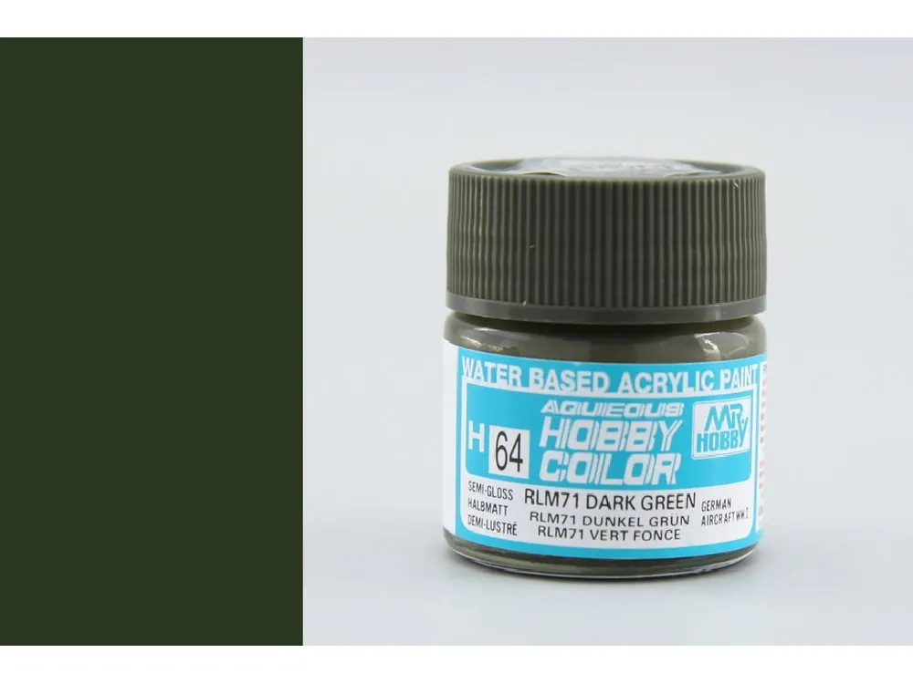 Sezónní Sleva Gunze - Aqueous - H064 - RLM71 Dark Green - Tmavá zelená 10ml