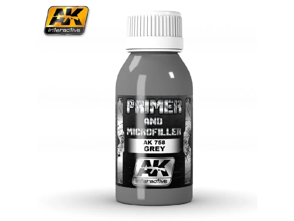 Autentický AK Interactive - Grey Primer and Microfiller 100ml.