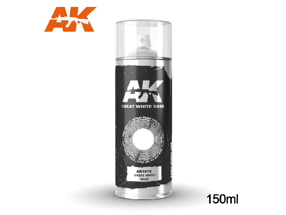 AK Interactive - Great White Base - Spray 150ml Nízká Cena