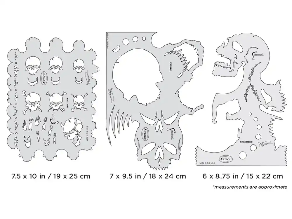 Artool FH SK4 SP - Template Skull Master Set All Three Solvent Proof Pouze Dnes