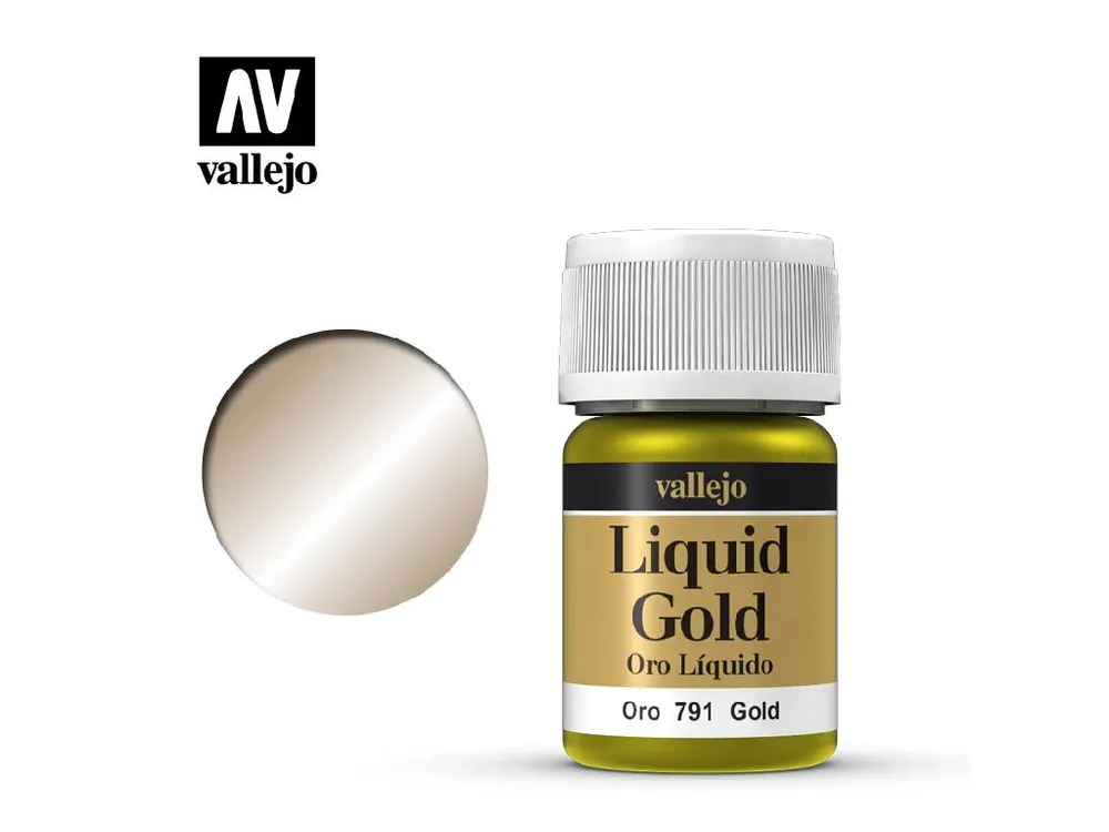 Vallejo - 70791 - Liquid Gold - Gold (Alcohol Based) 35 ml. Horká Nabídka