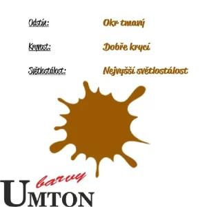 Víkendová Akce Umton - 0602 - Olejová barva - Okr tmavý 20ml