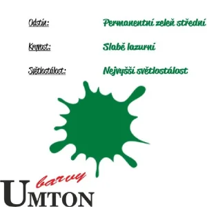 Tovární Cena Umton - 3602 - Olejová barva - Permanentní zeleň střední 20ml