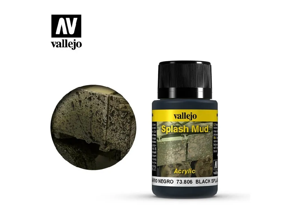Vallejo - Weathering Effects 73806 Black Splash Mud 40 ml. Časově Omezené