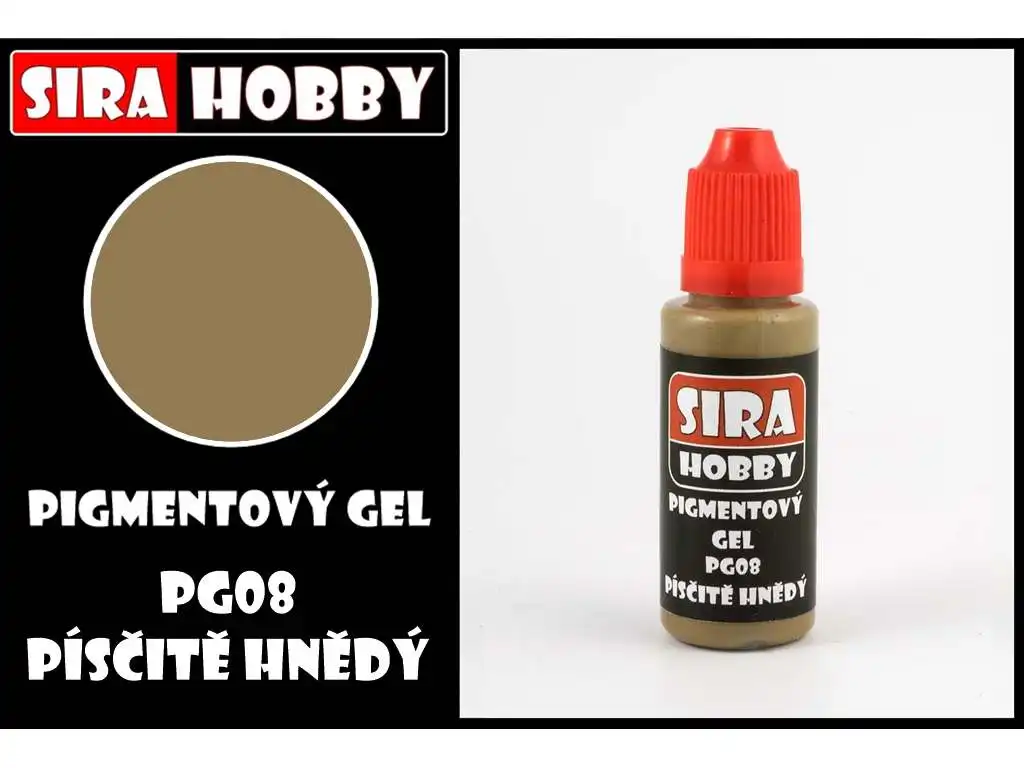 Pouze Dnes Síra hobby - Pigmentový gel - PG08 - Písčitěhnědý 20 ml