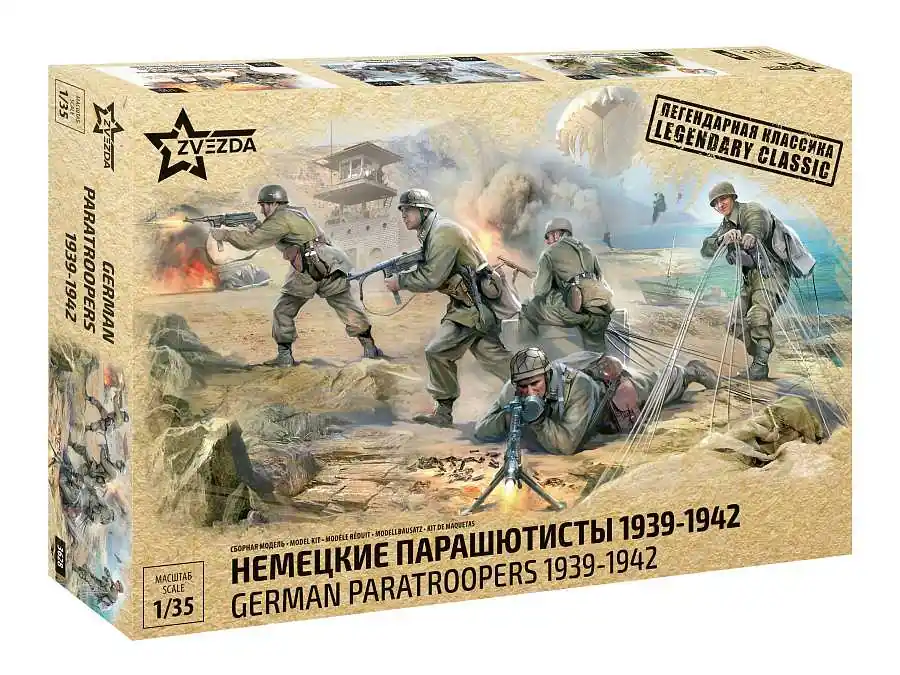 Zvezda - 3628 - German Paratroops WWII 1 35 Rychlé Dodání