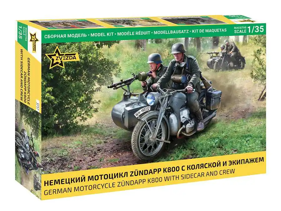 Zvezda - 3717 - Zuendapp K800 Motorcycle w/sidecar 1 35 Časově Omezené