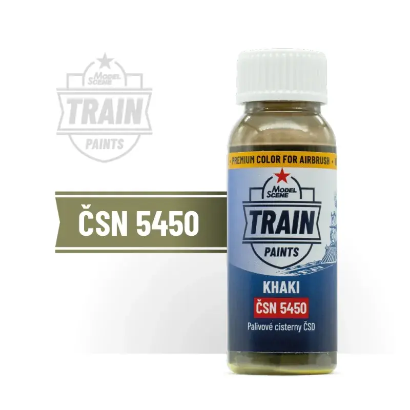 Barva MS Train Paints, khaki, ČSN 5450, 30 ml, Model Scene 61.113 Aktuální