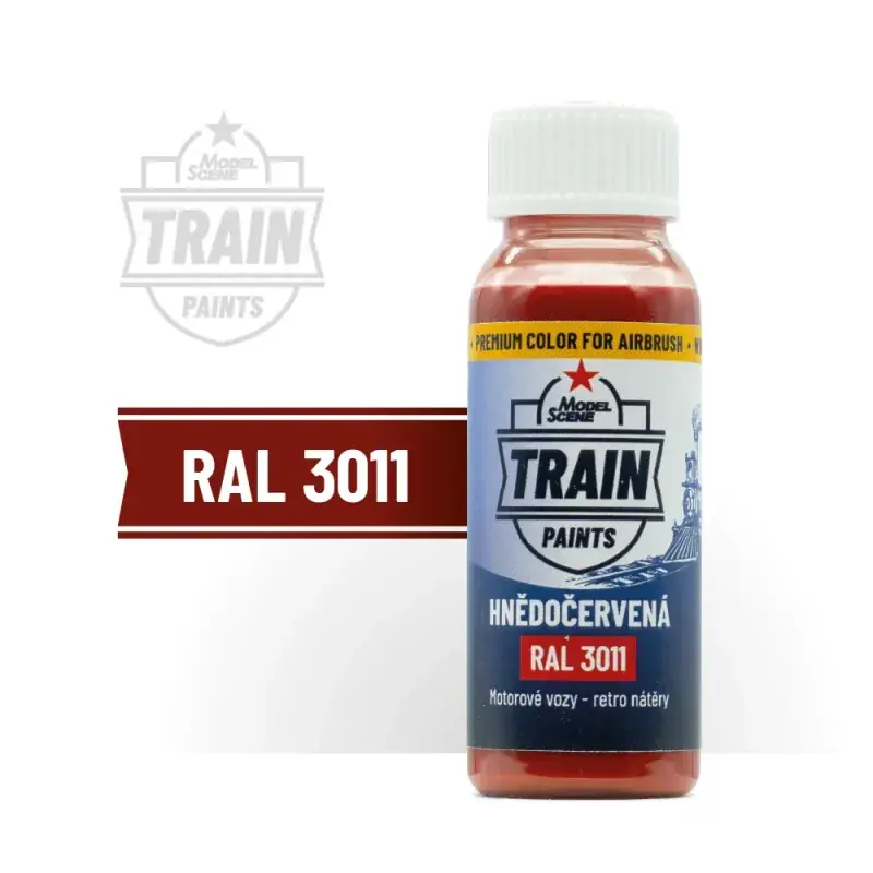 Barva MS Train Paints, hnědočervená, RAL 3011, 30 ml, Model Scene 61.515 Bezpečná Platba