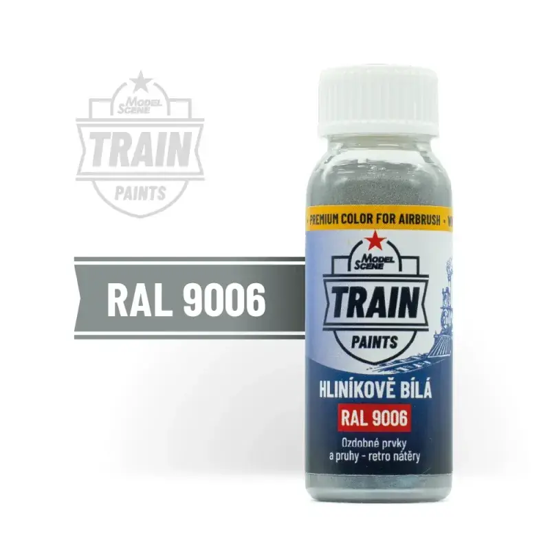 Barva MS Train Paints, hliníkově bílá, RAL 9006, 30 ml, Model Scene 61.513 Kup Teď