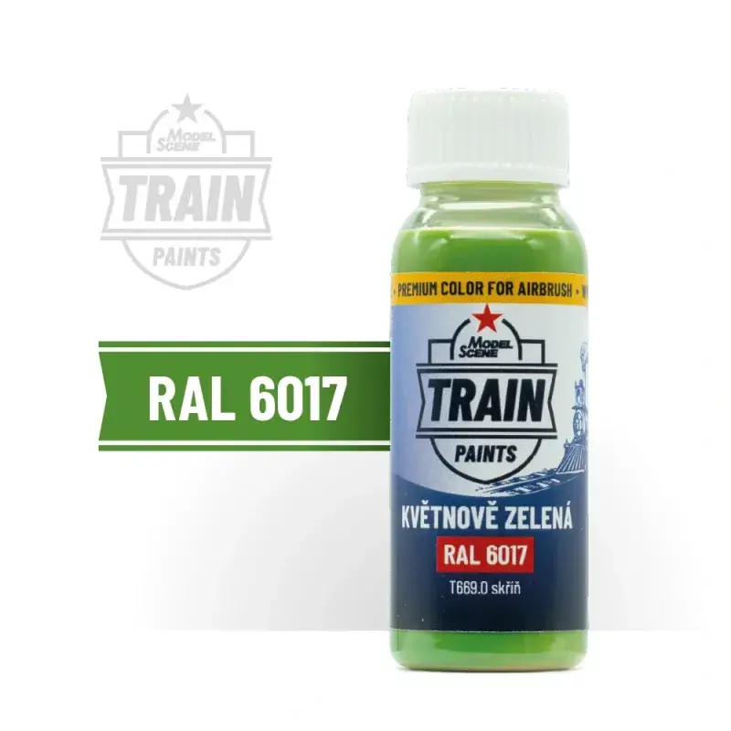 Barva MS Train Paints, květnově zelená, RAL 6017, 30 ml, Model Scene 61.512 Akční Nabídka