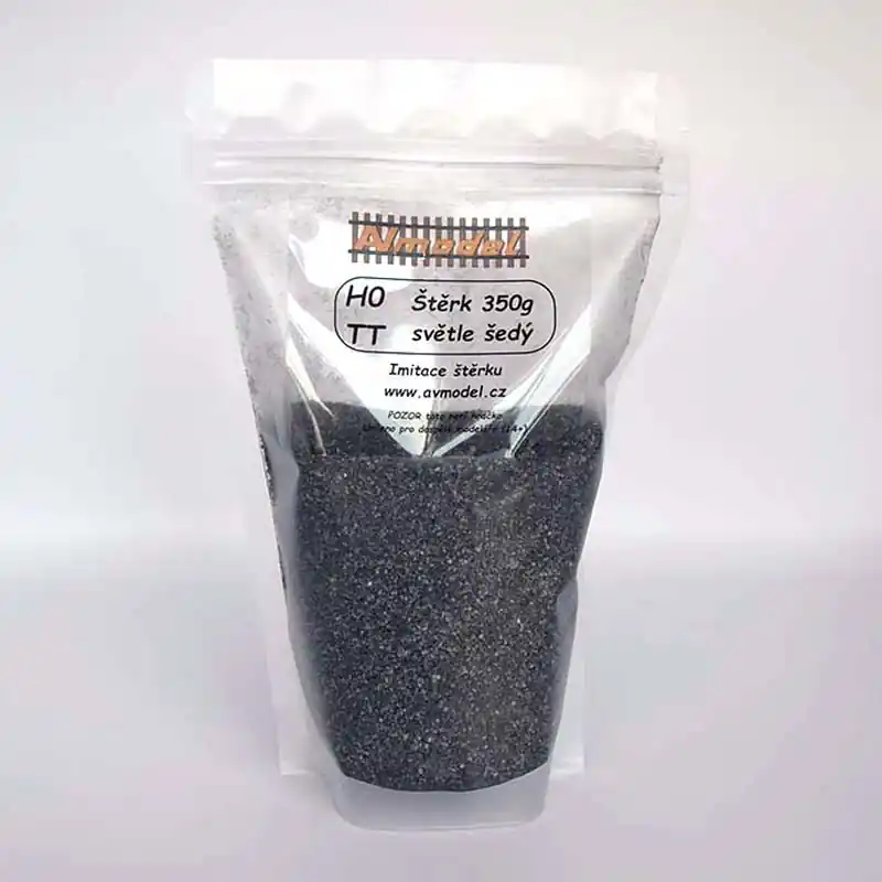 Super Cena Štěrk světle šedý, 350 g, TT/H0, AV Model KR-001