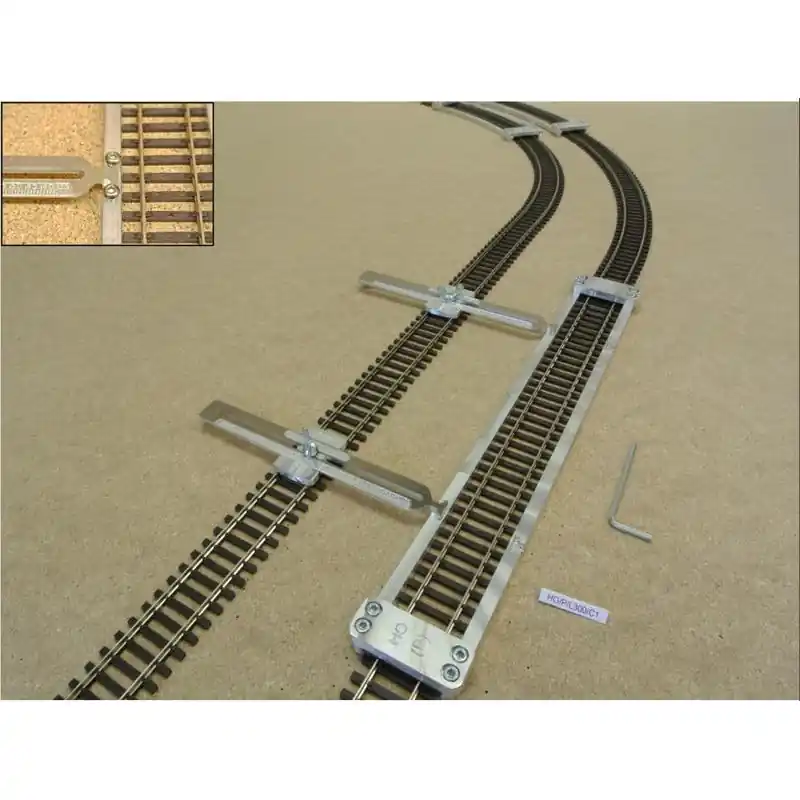 Šablona pro pokládání kolejí, rovná, pro koleje H0 PECO flexi, délka 300 mm, H0, KaModel H0/PE/L300/C1 Ihned K Objednání