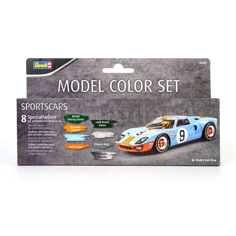Sada barev Aqua Color - Sportscar (8 x 17 ml), Revell 36202 Výhodná Nabídka