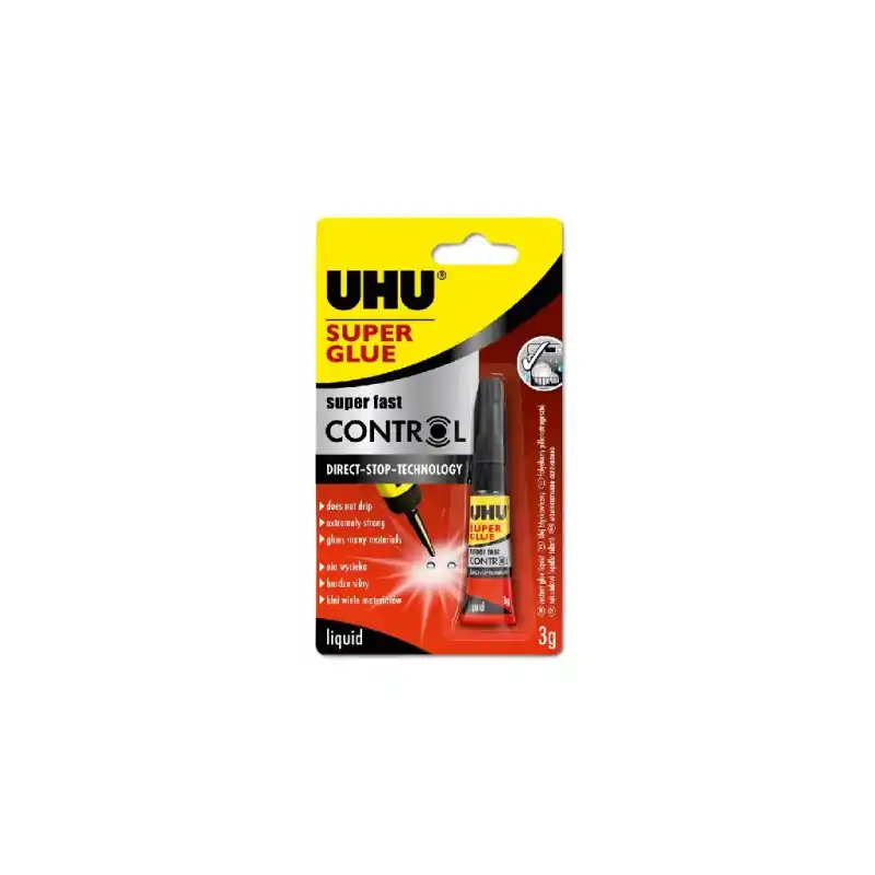 Super Cena Lepidlo SUPER GLUE CONTROL 3 g, UHU/Bison 29434