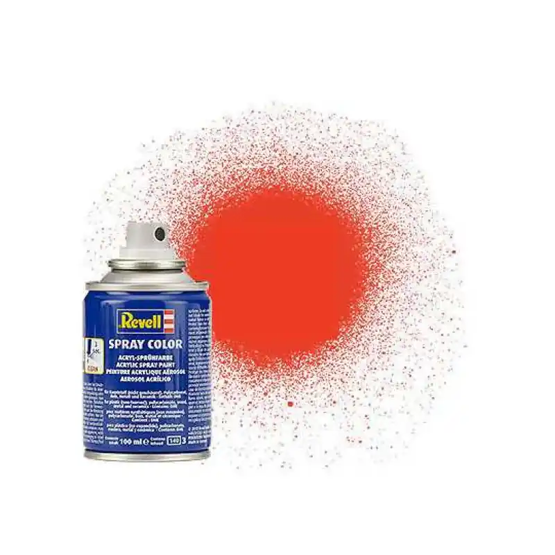 Autentický Barva ve spreji, matná světle oranžová (luminous orange mat), 100 ml, Revell 34125