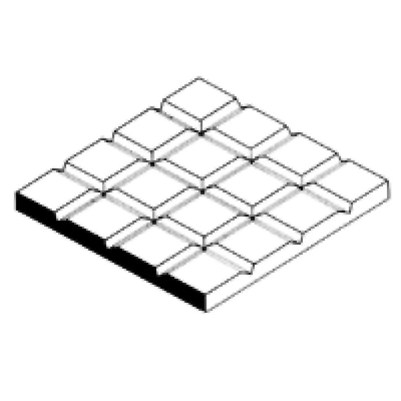Bílé plastové desky, chodník, 150 x 300 x 1 mm, čtverce 6,3 x 6,3 mm, Evergreen 4516 Vysoce Kvalitní