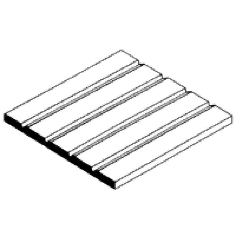 Bílé plastové desky s drážkami tvaru V, 150 x 300 x 0,5 mm, Evergreen 2080 Přímo Od Výrobce