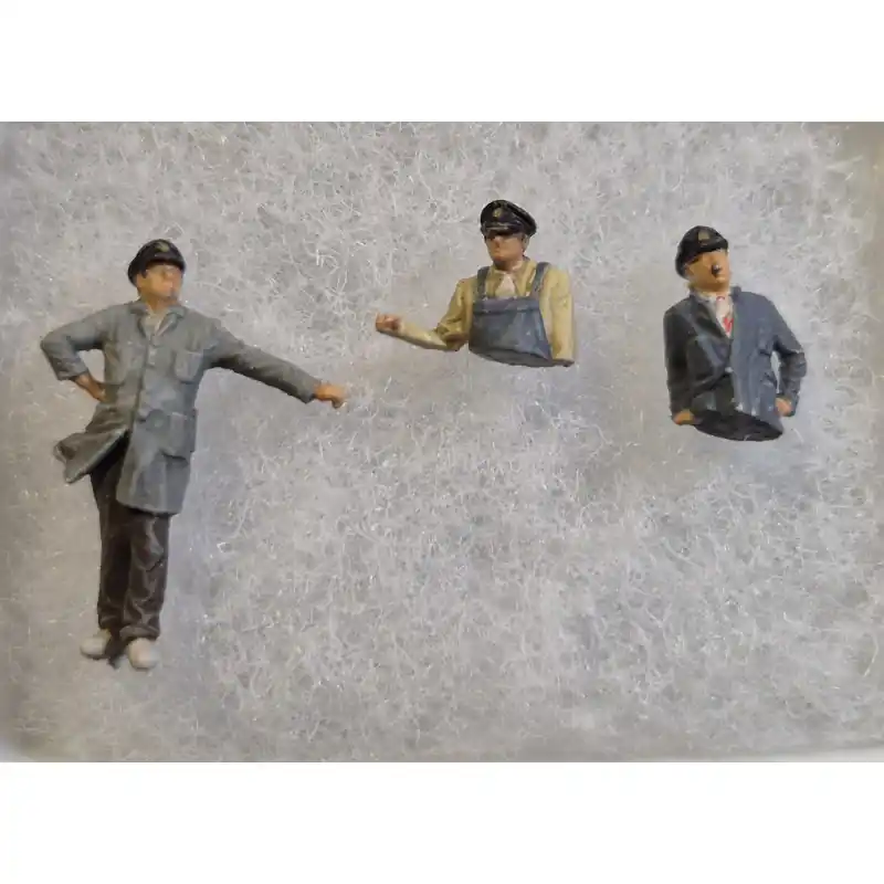Ověřený Set tří figurek dánských posunovačů, H0, Saxonia 87724