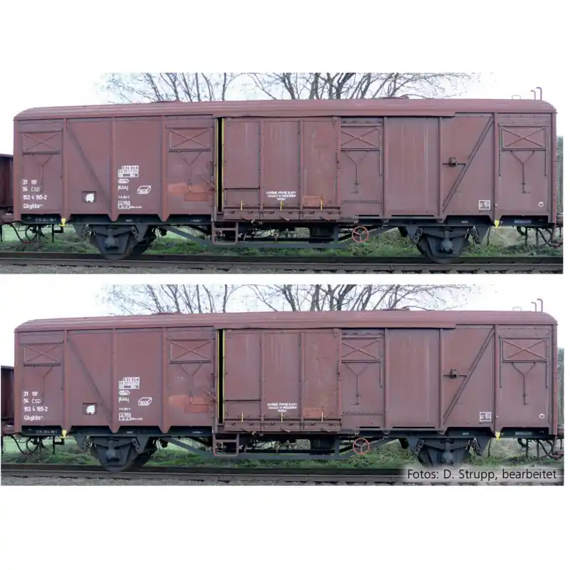 Jen Po Omezenou Doba Set dvou krytých vozů Gbgkks, ČSD, IV. epocha, H0, Tillig 70089