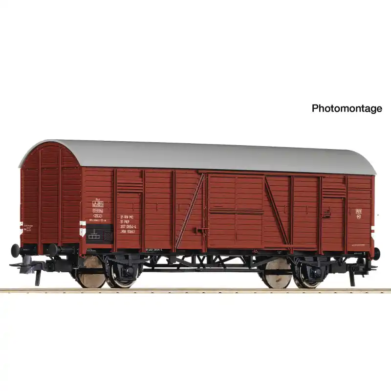 Autentický Krytý vůz řady Hbk (Kdst), PKP, IV. epocha, H0, Roco 6600187