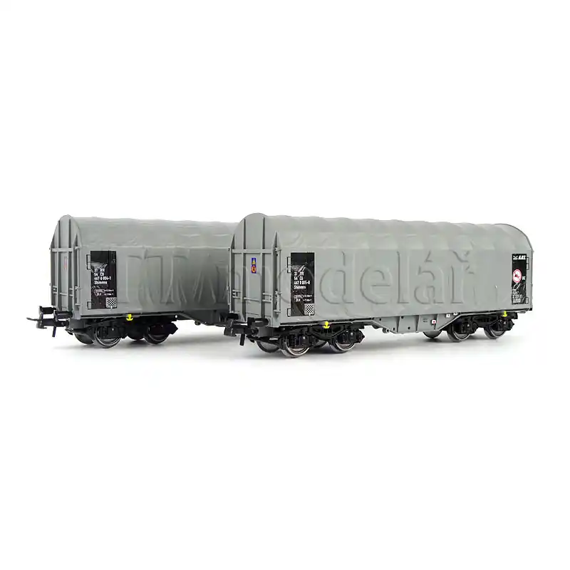 Set dvou vozů s posuvnou plachtou Shimmns, ČD, V.–VI. epocha, H0, Roco 6600144 Expresní Doručení
