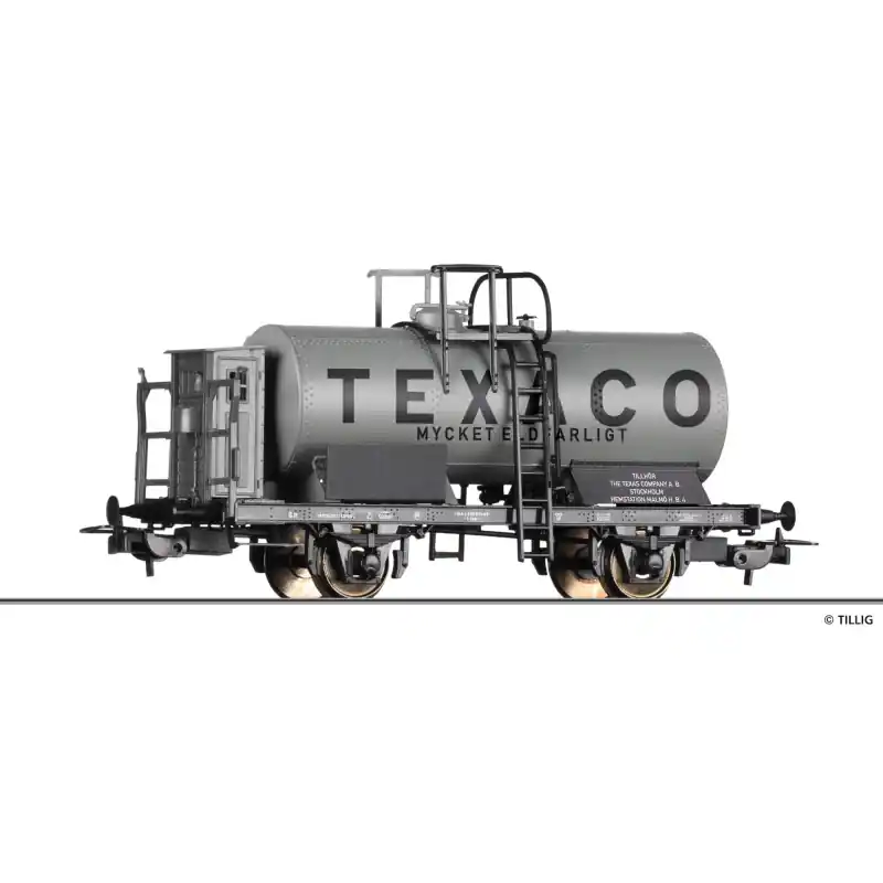 Kotlový vůz „Texaco“, SJ, II. epocha, H0, Tillig 77056 Víkendová Akce
