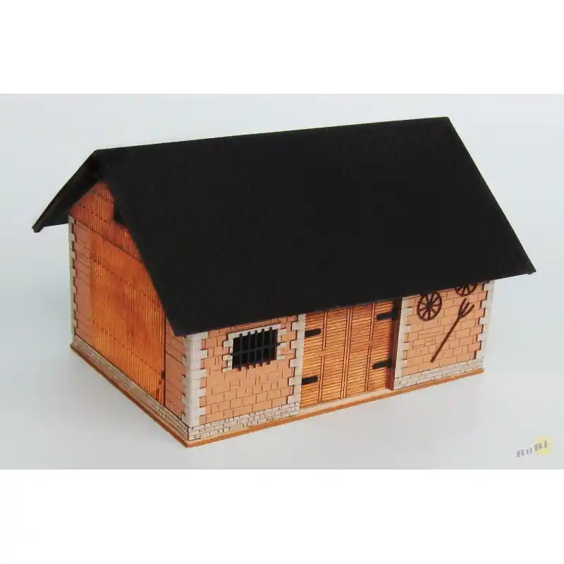 Vysoce Kvalitní Stavebnice, stodola, H0, BuBiModel h060034