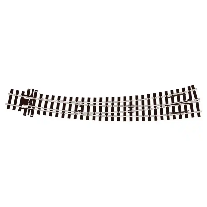 Oblouková výhybka levá, R609/457 mm, délka 237 mm, H0m, Peco SL-E1487 Značkový